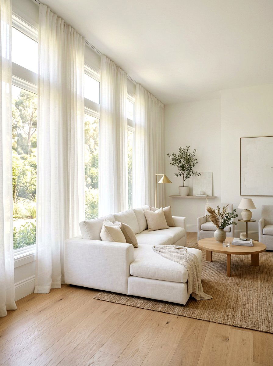 Sheer window panels - 25 Spring Decorating Tips for Small Spaces