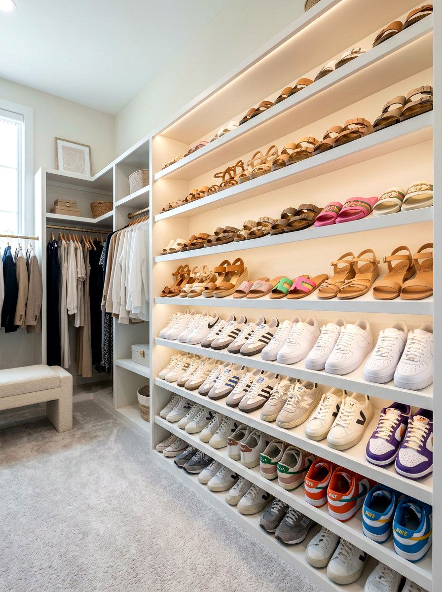 Shoe Rack Organization - 25 Spring Closet Refresh Ideas