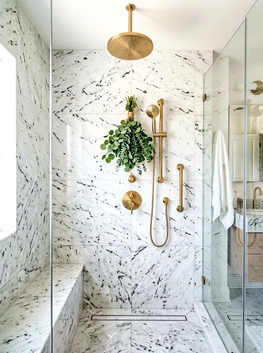 Shower eucalyptus bundle - 25 Spring Bathroom Plant Display Ideas