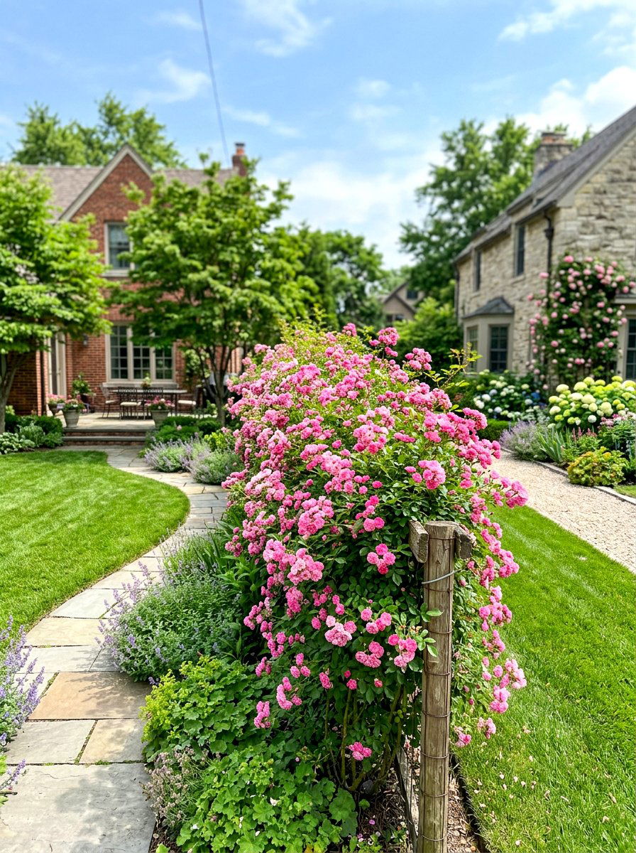 Shrub Rose Garden Boundary Screen - 25 Spring Rose Garden Ideas