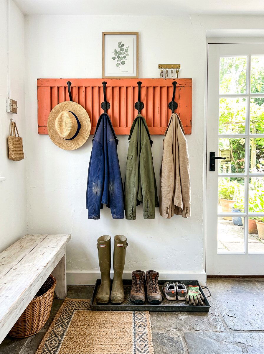 Shutter Coat Rack - 25 Spring Shutter Decor Ideas