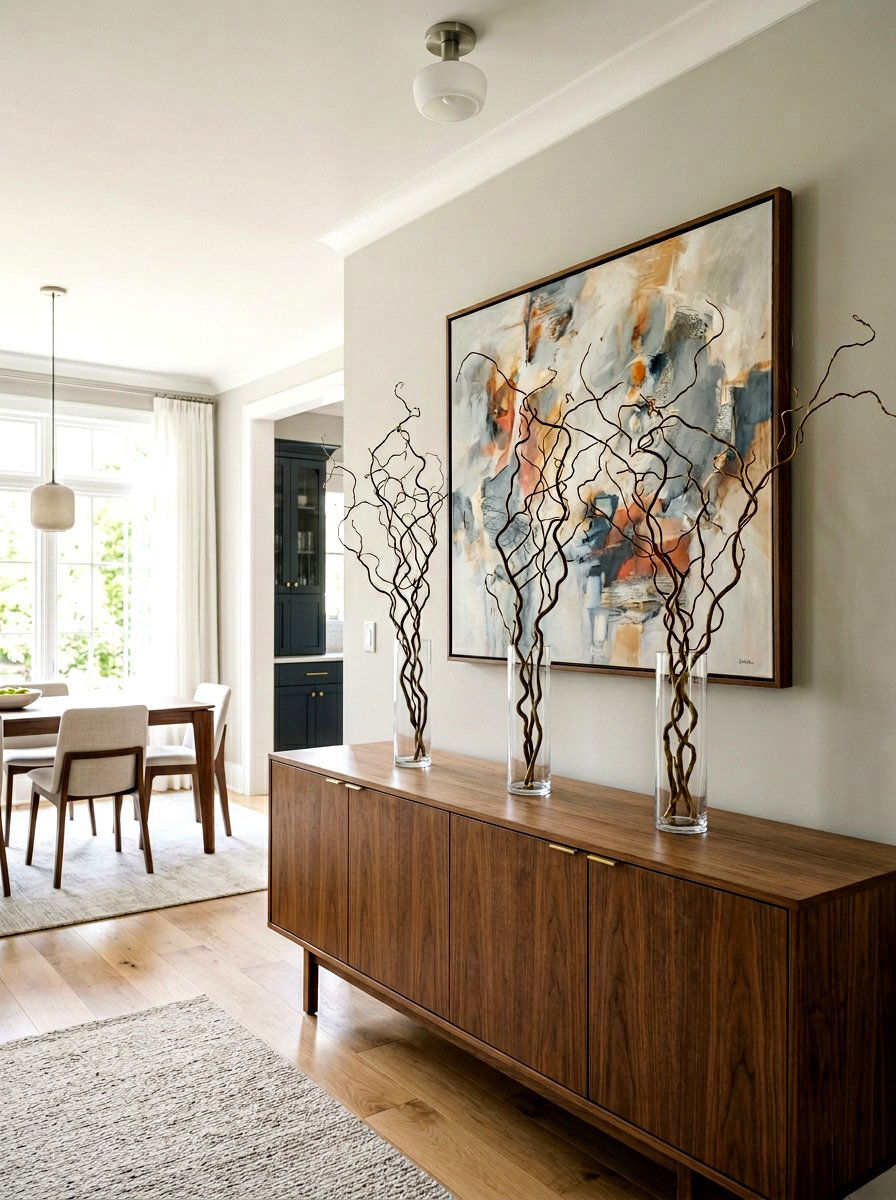 Sideboard Arrangement - 25 Spring Curly Willow Branch Ideas