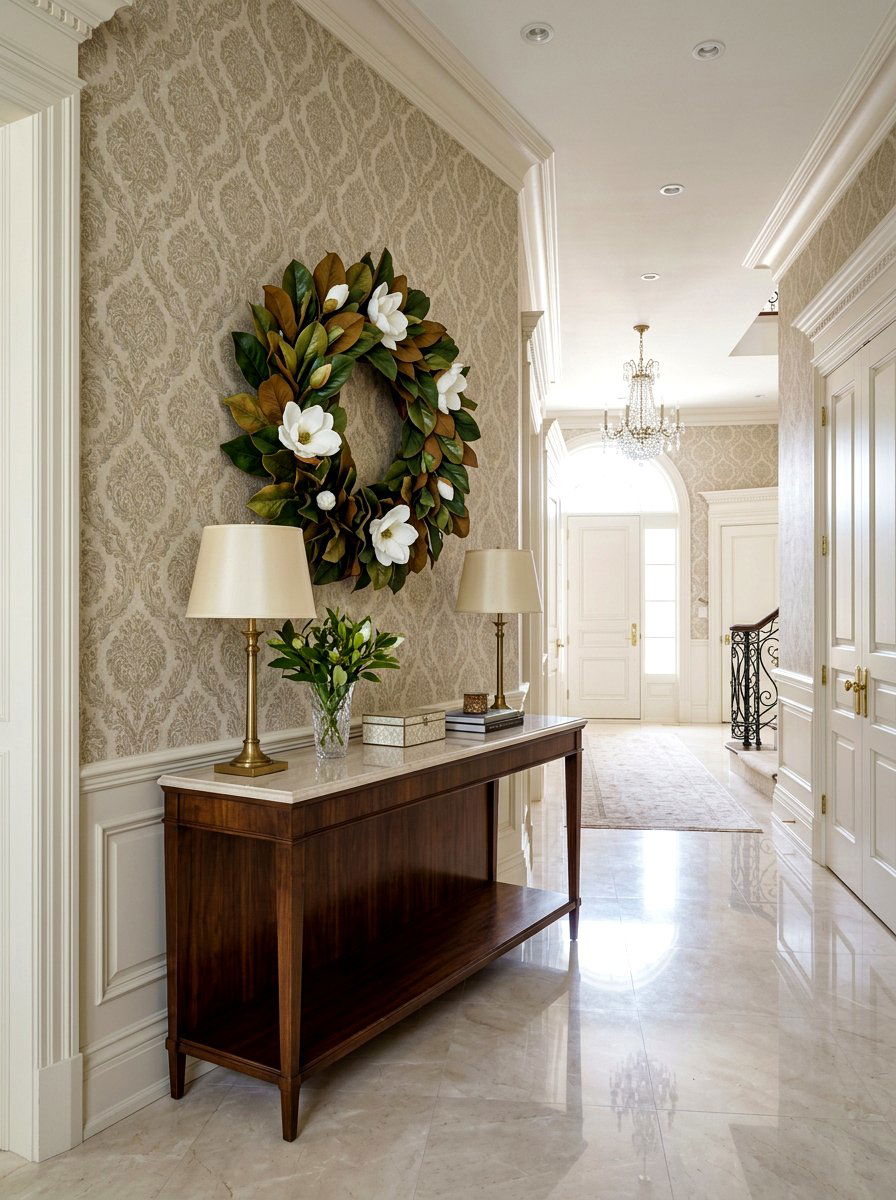 Silk Magnolia Wreath - 25 Spring Magnolia Wreath Ideas