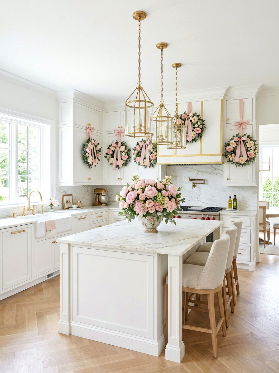 25 Cute Spring Cabinet Wreath Ideas for Your Dream Kitchen