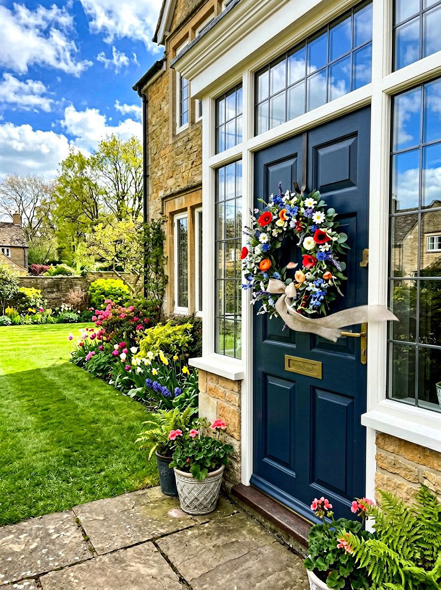 Silk Wildflower Wreath - 25 Spring Wildflower Wreath Ideas