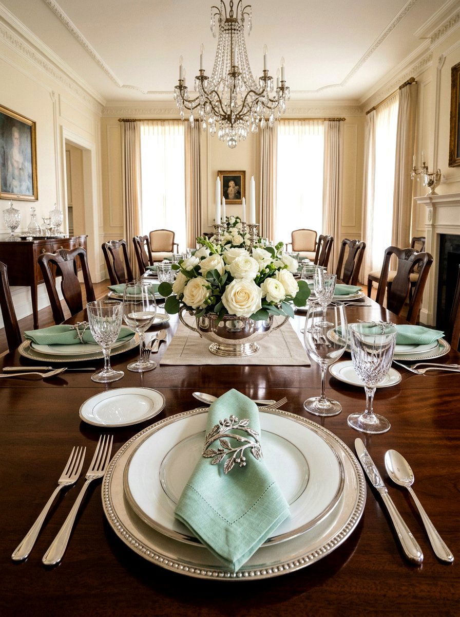 Silver Branch Napkin Ring - 25 Spring Napkin Ring Ideas