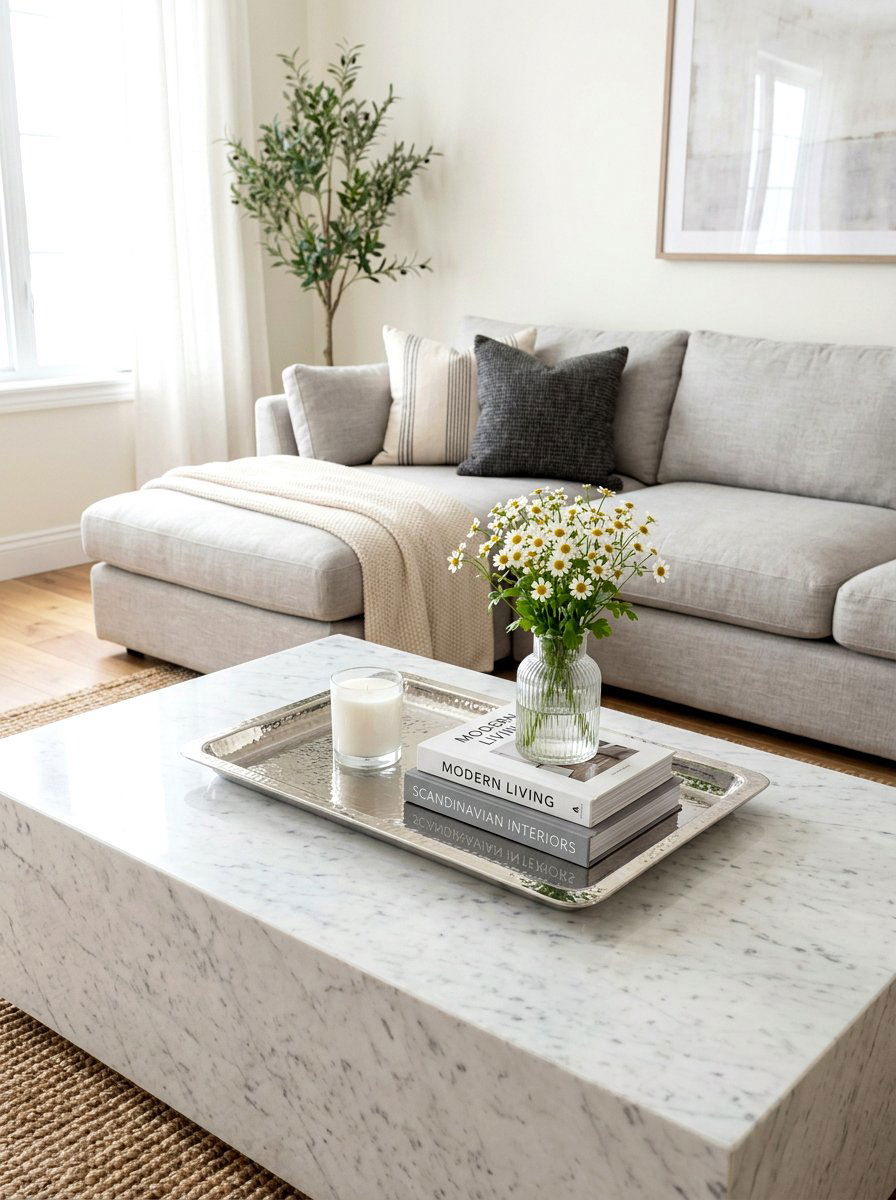 Silver Coffee Table Tray - 25 Spring Silver Accent Decor Ideas