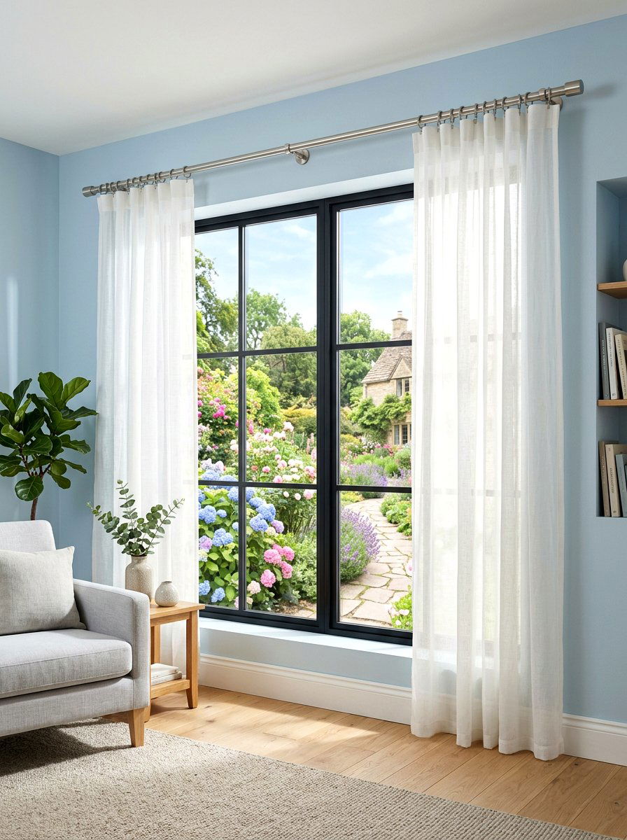 Silver Curtain Rod - 25 Spring Silver Accent Decor Ideas