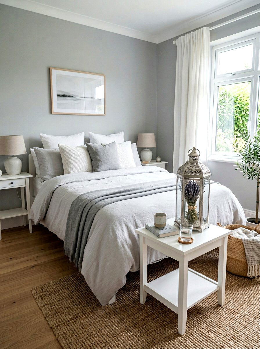 Silver Lantern With Lavender Bunches - 25 Spring Lantern Centerpiece Ideas