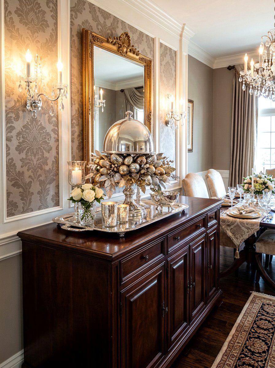 Silver Tray Cloche - 25 Spring Cloche Decor Ideas