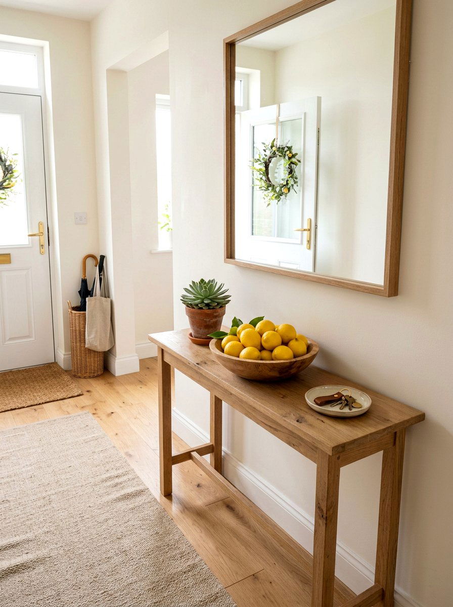 Simple Spring Entryway - 25 Spring Entryway Table Decor Ideas