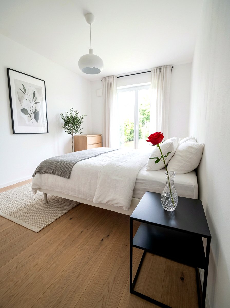 Single Rose In Bud Vase - 25 Spring Bedroom Vase Ideas