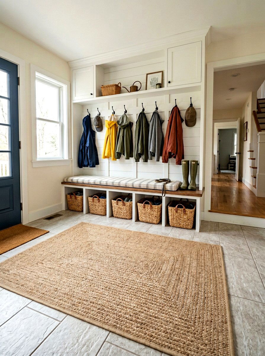 Sisal Rug Mudroom - 25 Spring Rug Ideas