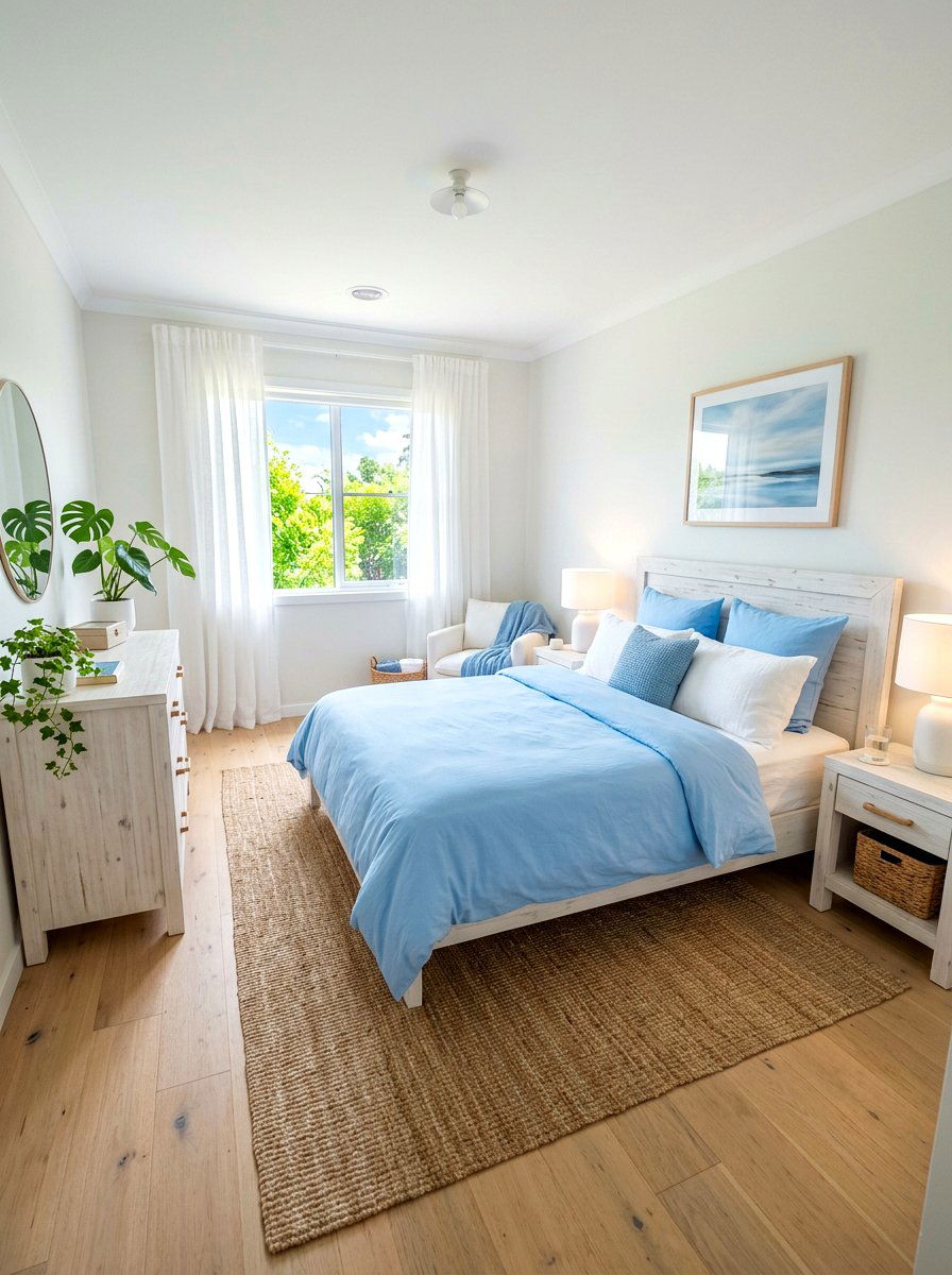 Sky Blue Duvet - 25 Spring Bed Styling Ideas