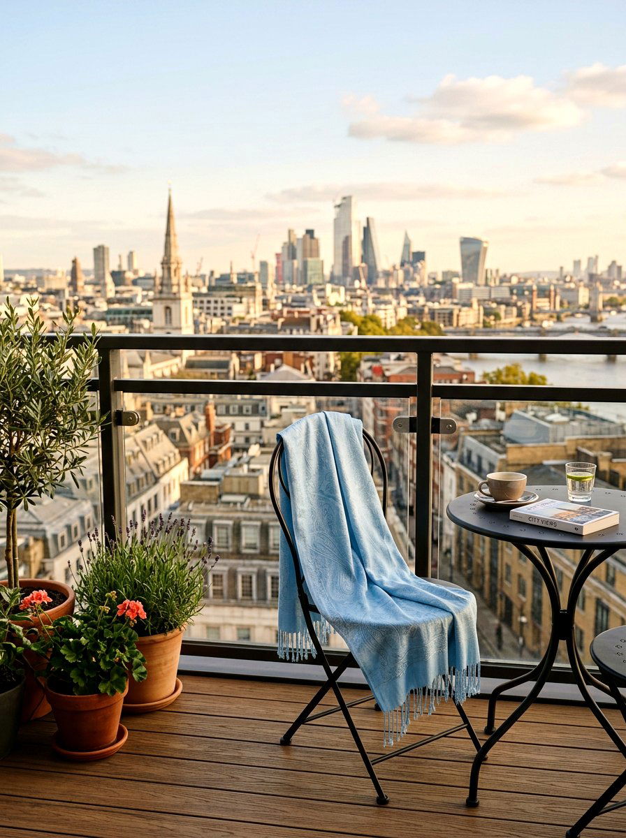 Sky Blue Lightweight Pashmina - 25 Spring Outdoor Throw Ideas