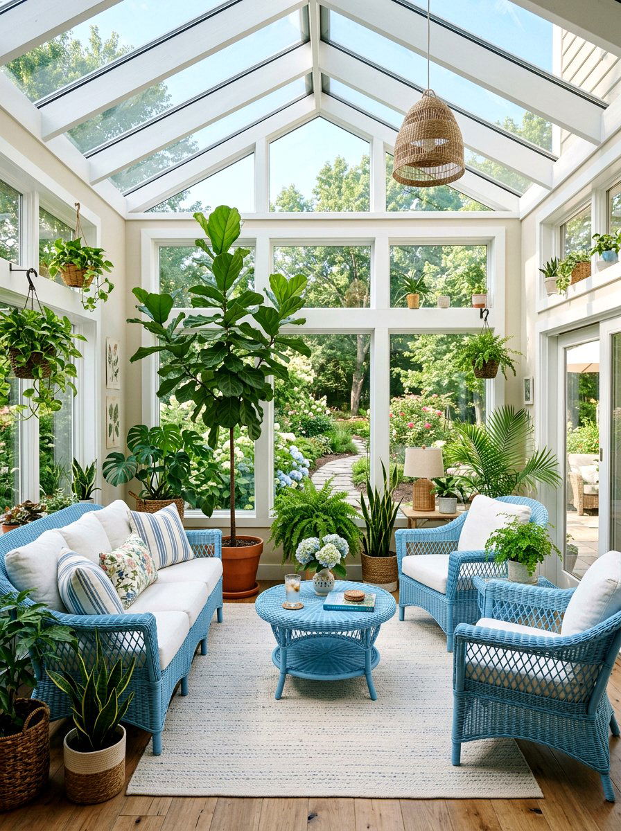 Sky Blue Sunroom Furniture - 25 Spring Soft Blue Decor Ideas