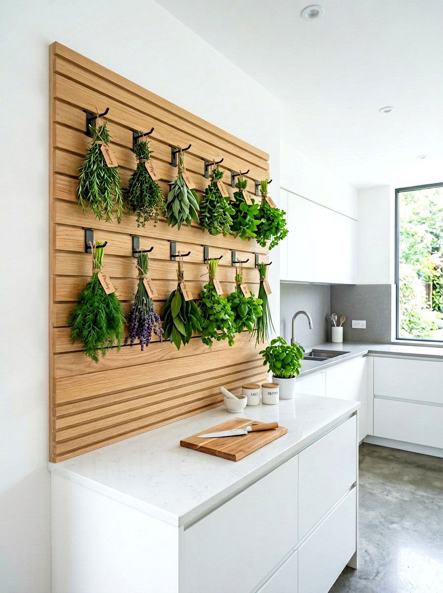 Slat Wall Herb Rack - 25 Spring Herb Drying Rack Ideas