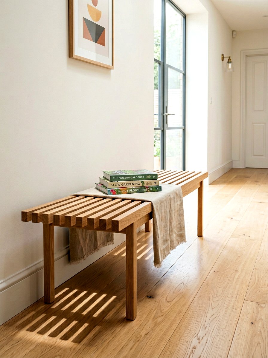 Slat Wood Entryway Bench - 25 Spring Entryway Bench Decor Ideas