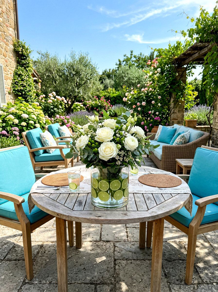 Sliced lime vase - 25 Spring Vase Filler Ideas