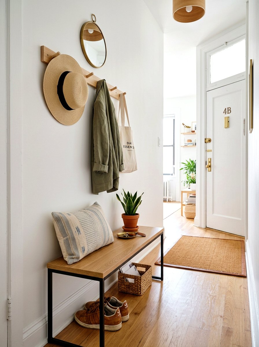 Small Apartment Entryway Bench - 25 Spring Entryway Bench Decor Ideas
