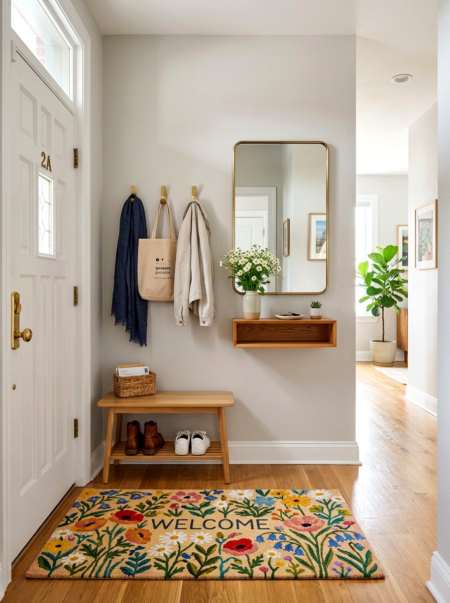 Small Apartment Entryway - 25 Spring Landing Decor Ideas