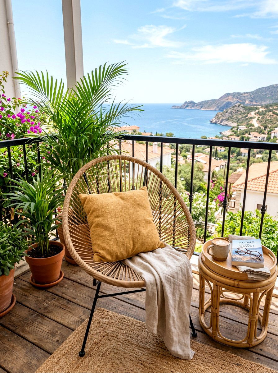 Small Balcony Lounge Chair - 25 Spring Small Balcony Decor Ideas