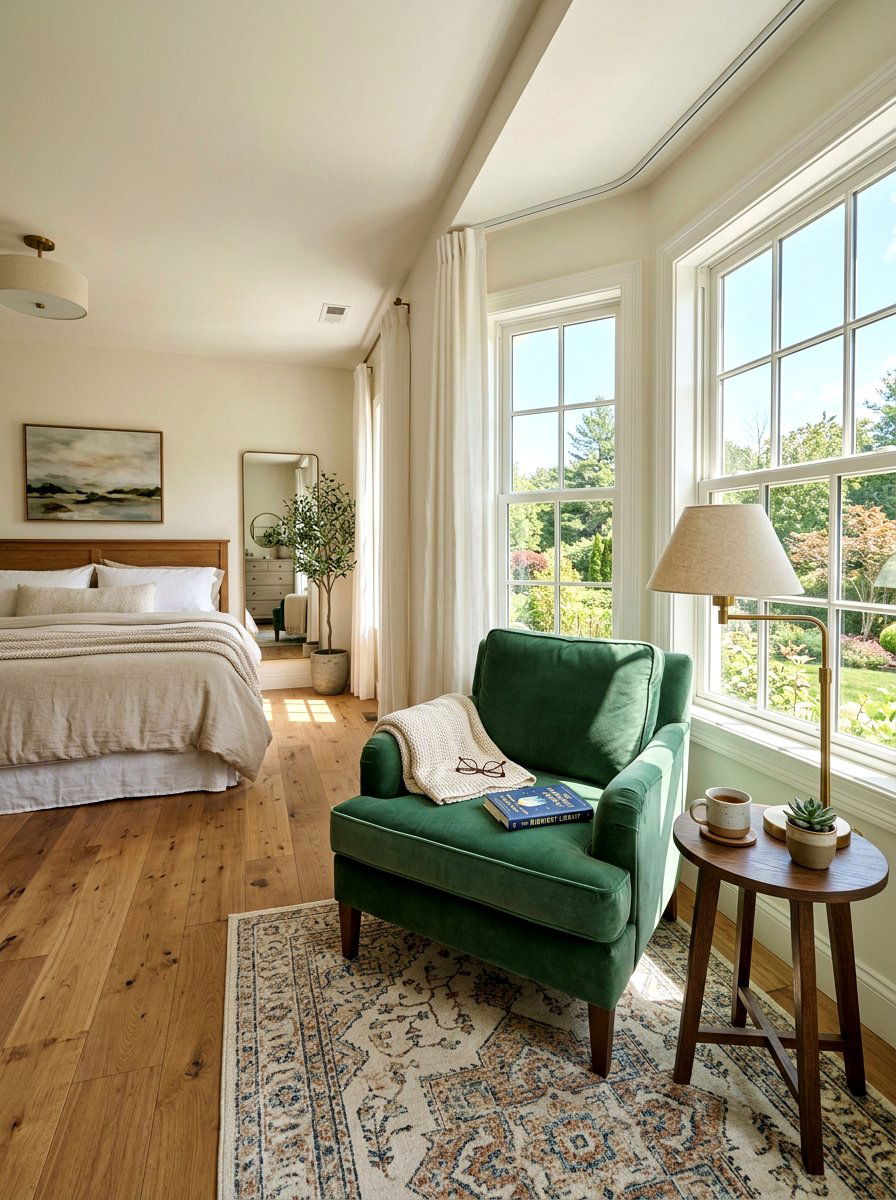 Small Bedroom Seating - 25 Spring Bedroom Refresh Ideas