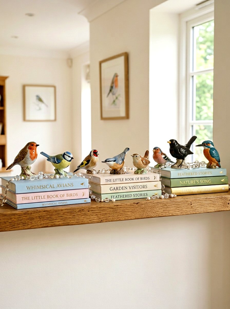 Small Bird Figurine - 25 Spring Bookshelf Styling Ideas