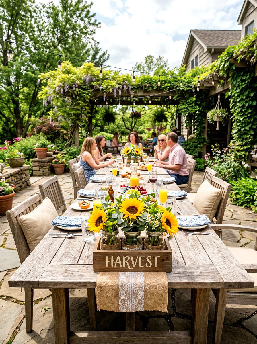 Small Crate Table Centerpiece - 25 Spring Outdoor Crate Display Ideas