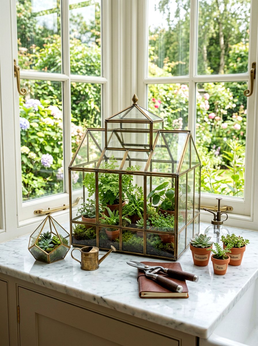 Small Glass Greenhouse Garden - 25 Spring Flower Bar Ideas
