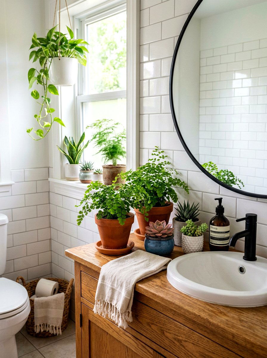 Small Indoor Plants For Powder Room - 25 Spring Powder Room Decor Ideas