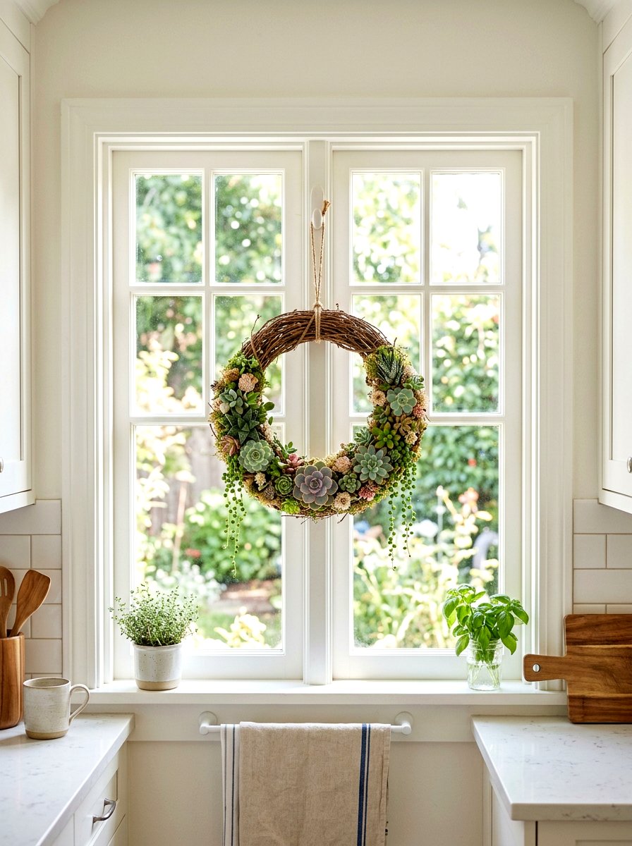 Small Indoor Succulent Wreath - 25 Spring Succulent Wreath Ideas