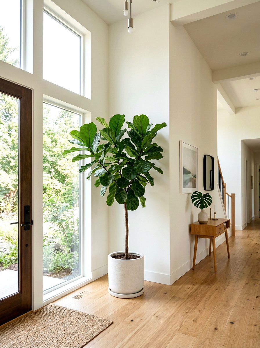 Small Indoor Tree - 25 Spring Foyer Decor Ideas