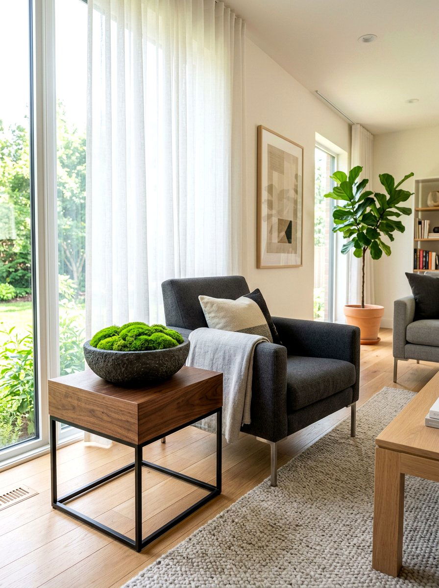 Small Moss Bowl - 25 Spring End Table Decor Ideas