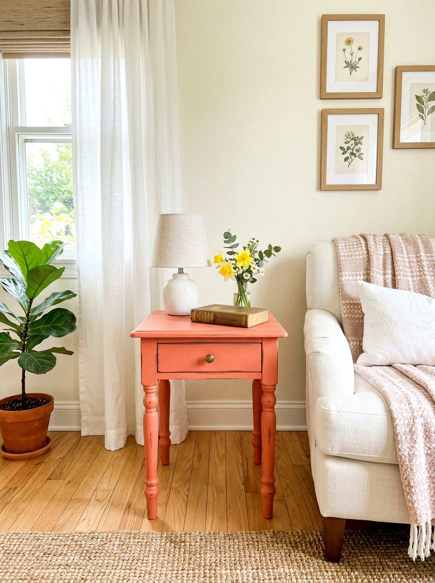 Small Side Table - 25 Spring Thrift Flip Decor Ideas