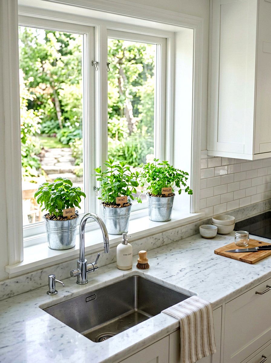 Small Tin Bucket Herb Garden - 25 Spring Tin Bucket Planter Ideas