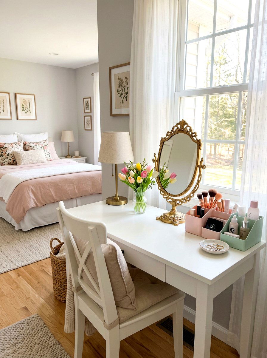 Small Vanity Mirror - 25 Spring Bedroom Mirror Ideas
