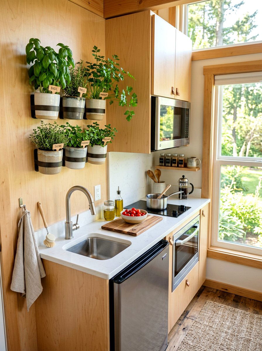 Small Vertical Herb Garden - 25 Spring Tiny Home Decor Ideas