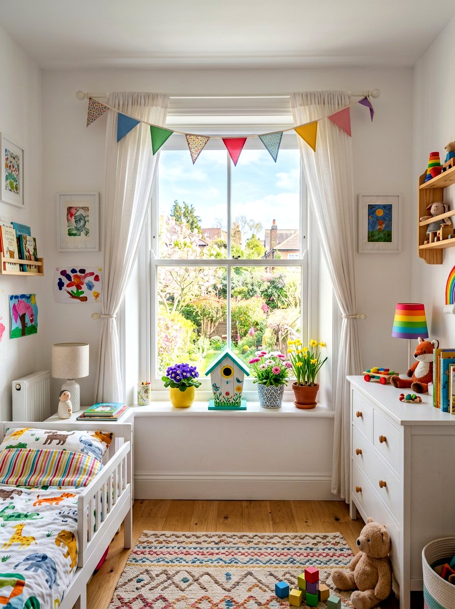 Small birdhouse - 25 Spring Window Sill Decor Ideas