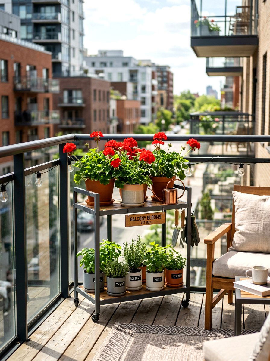 Small flower cart for balcony - 25 Spring Flower Cart Decor Ideas