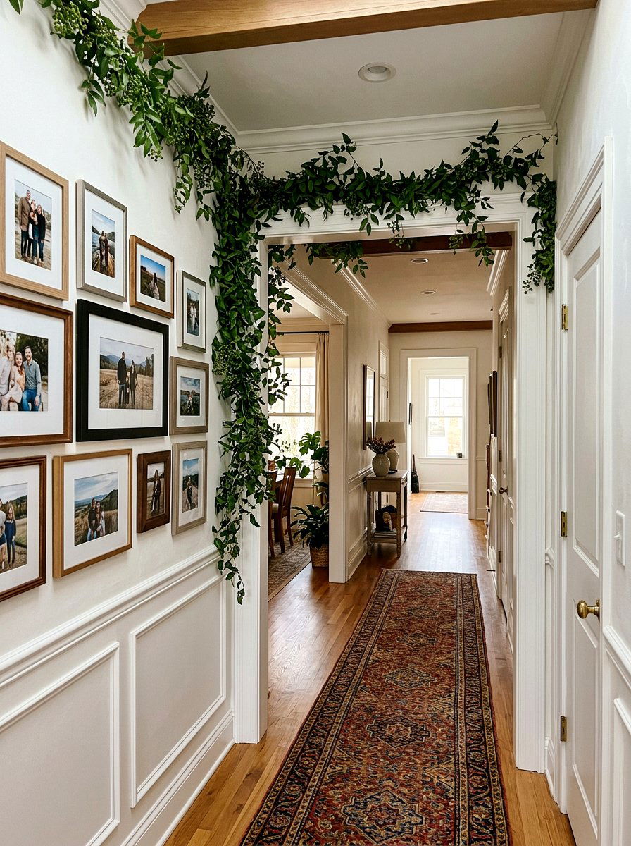 Smilax Garland For Hallway - 25 Spring Greenery Garland Ideas