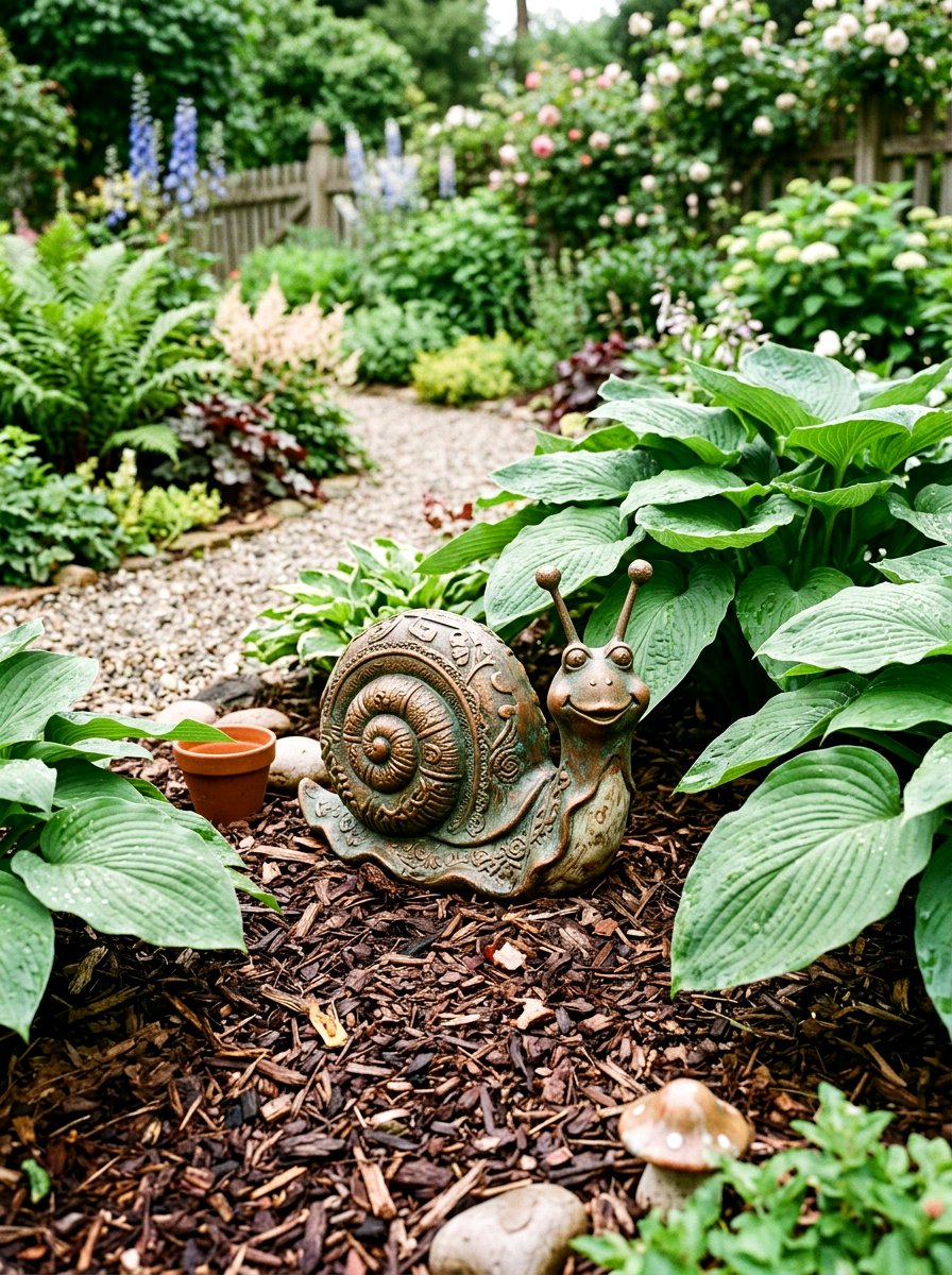 Snail garden statue - 25 Spring Garden Statue Ideas