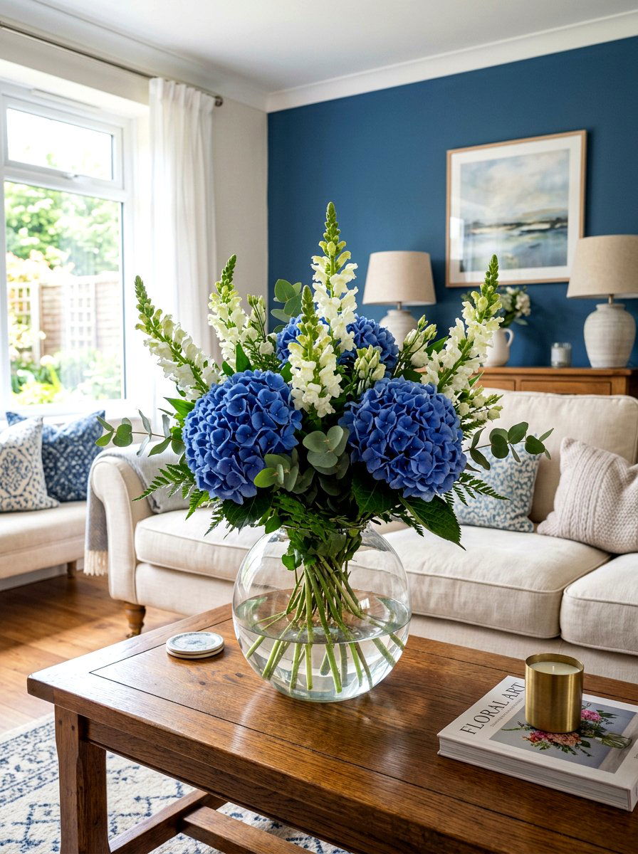 Snapdragon And Hydrangea Bouquet - 25 Spring Snapdragon Arrangement Ideas