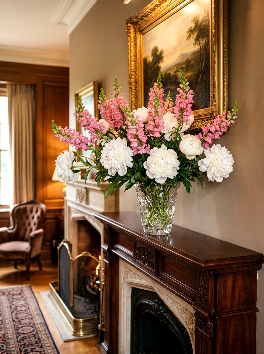 Snapdragon And Peony Mix - 25 Spring Snapdragon Arrangement Ideas