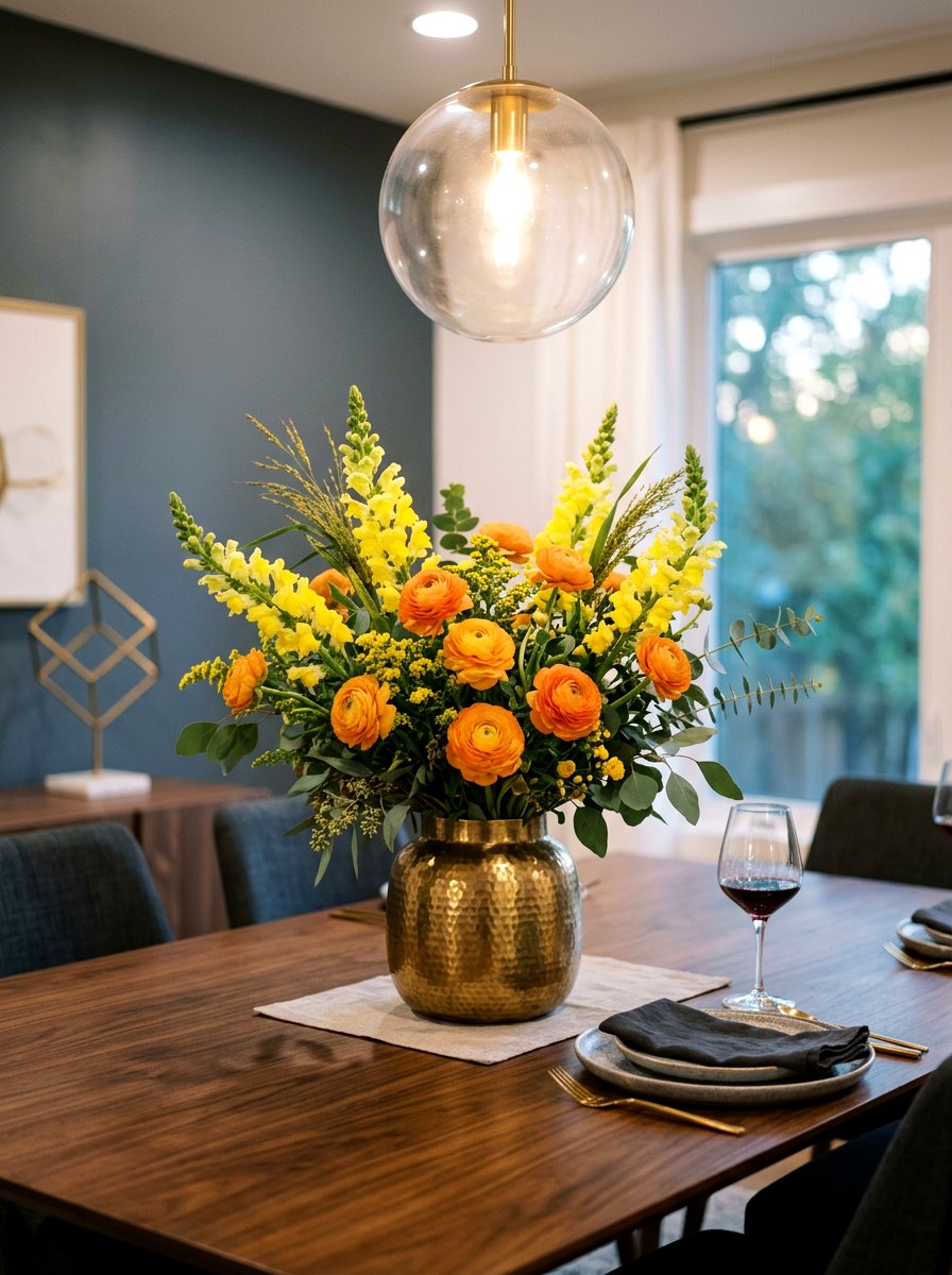 Snapdragon And Ranunculus Centerpiece - 25 Spring Snapdragon Arrangement Ideas