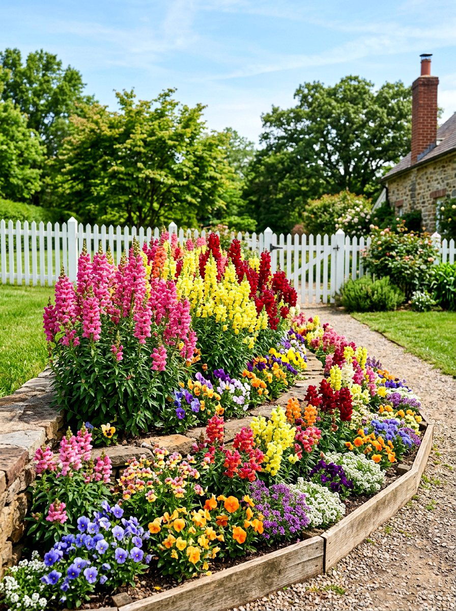 Snapdragon Flower Bed - 25 Spring Annual Flower Ideas