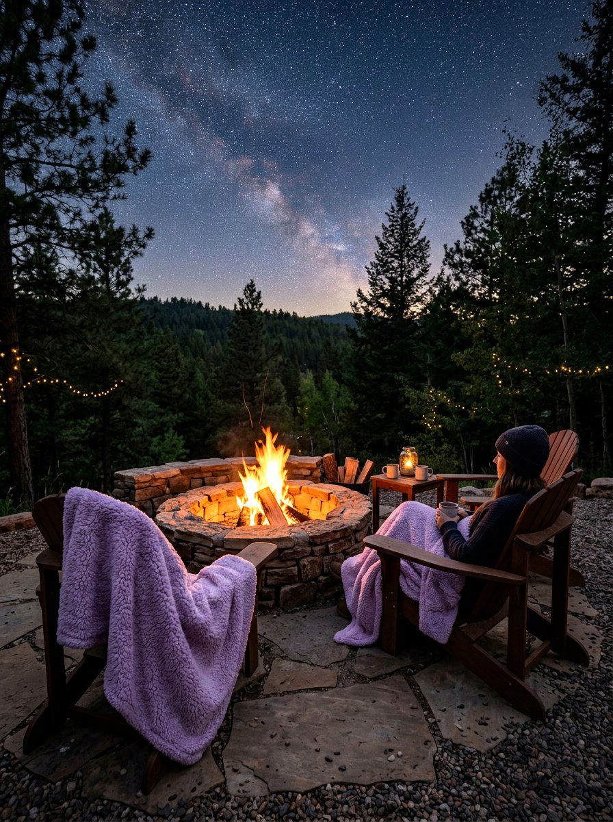 Soft Lilac Sherpa Throw - 25 Spring Outdoor Throw Ideas