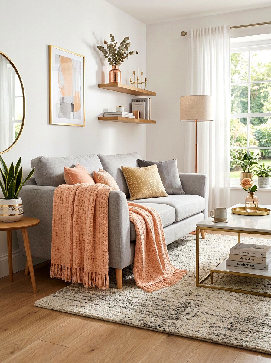 Soft Peach Cotton Blanket - 25 Spring Cotton Throw Ideas