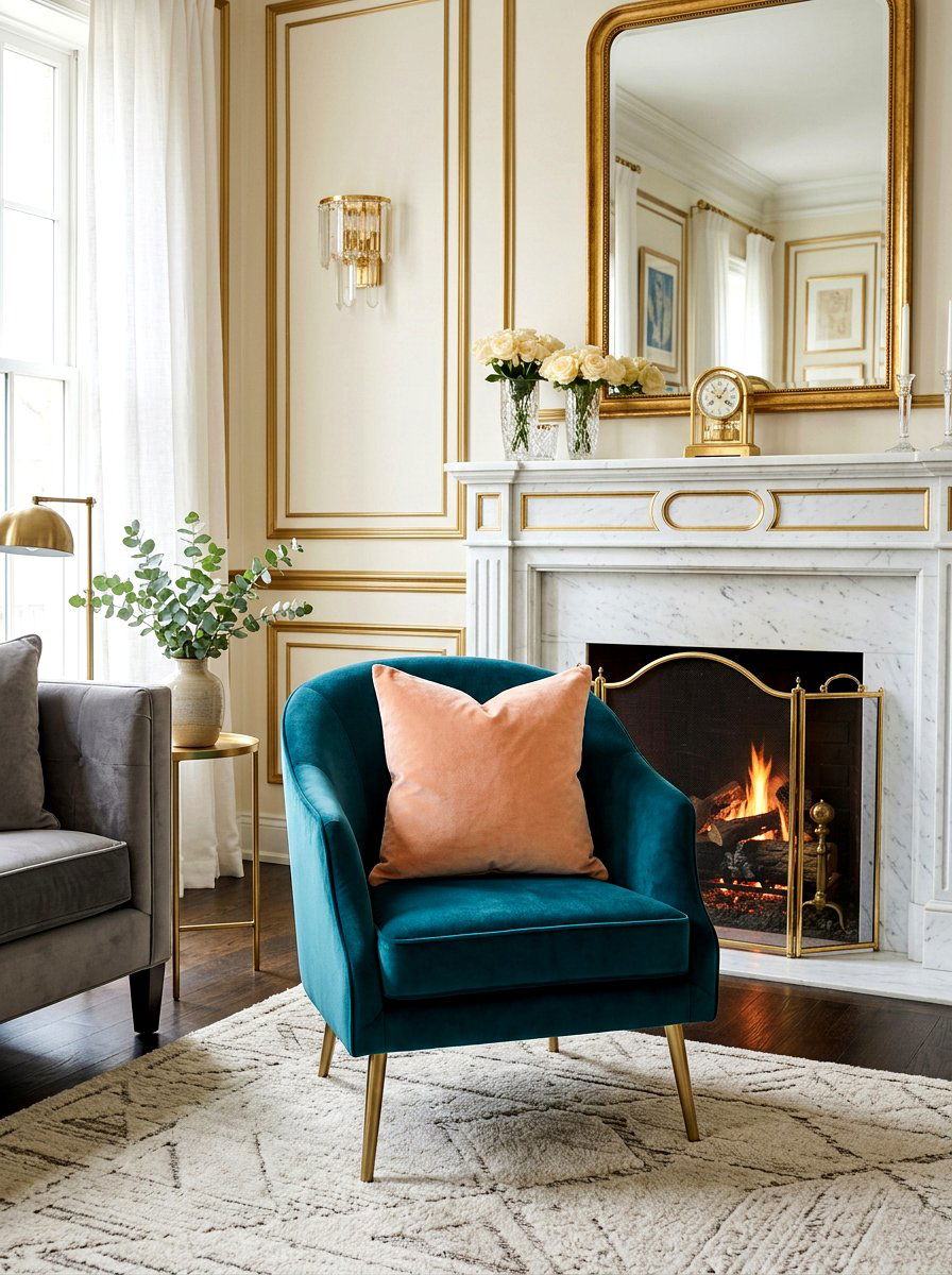 Soft Peach Velvet Pillow - 25 Spring Throw Pillow Ideas