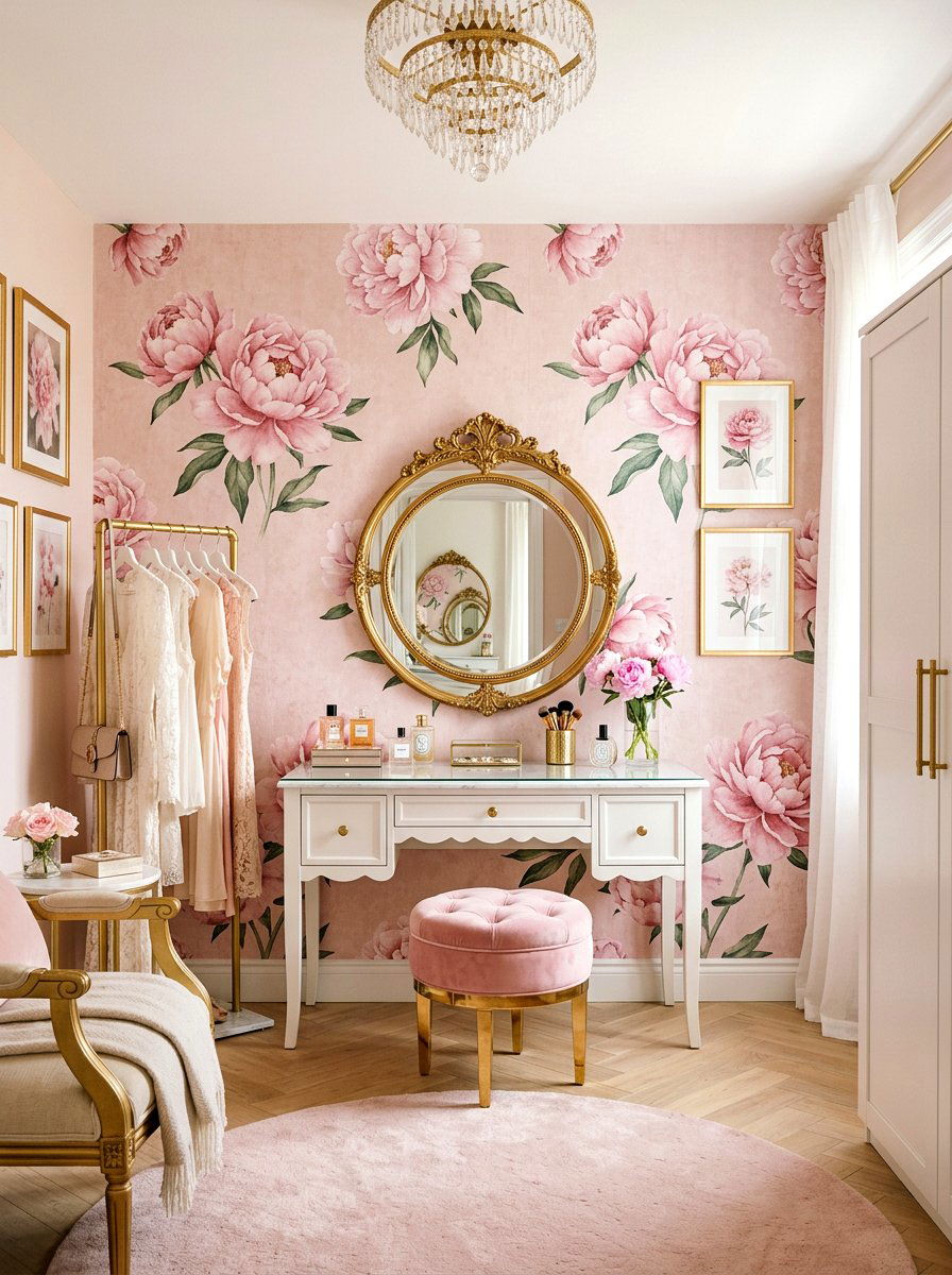 Soft Pink Peony Wallpaper - 25 Spring Peel and Stick Wallpaper Ideas